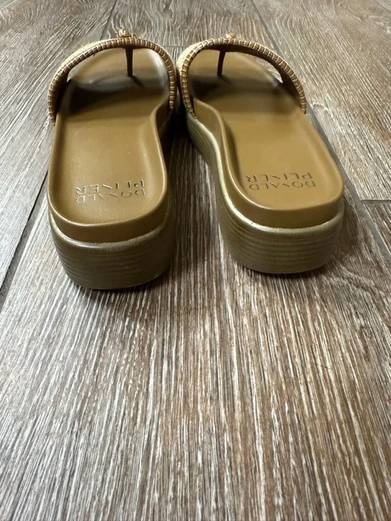 Donald J. Pliner Farrah Natural Woven Slide Sandals- 7.5 - Picture 5 of 9